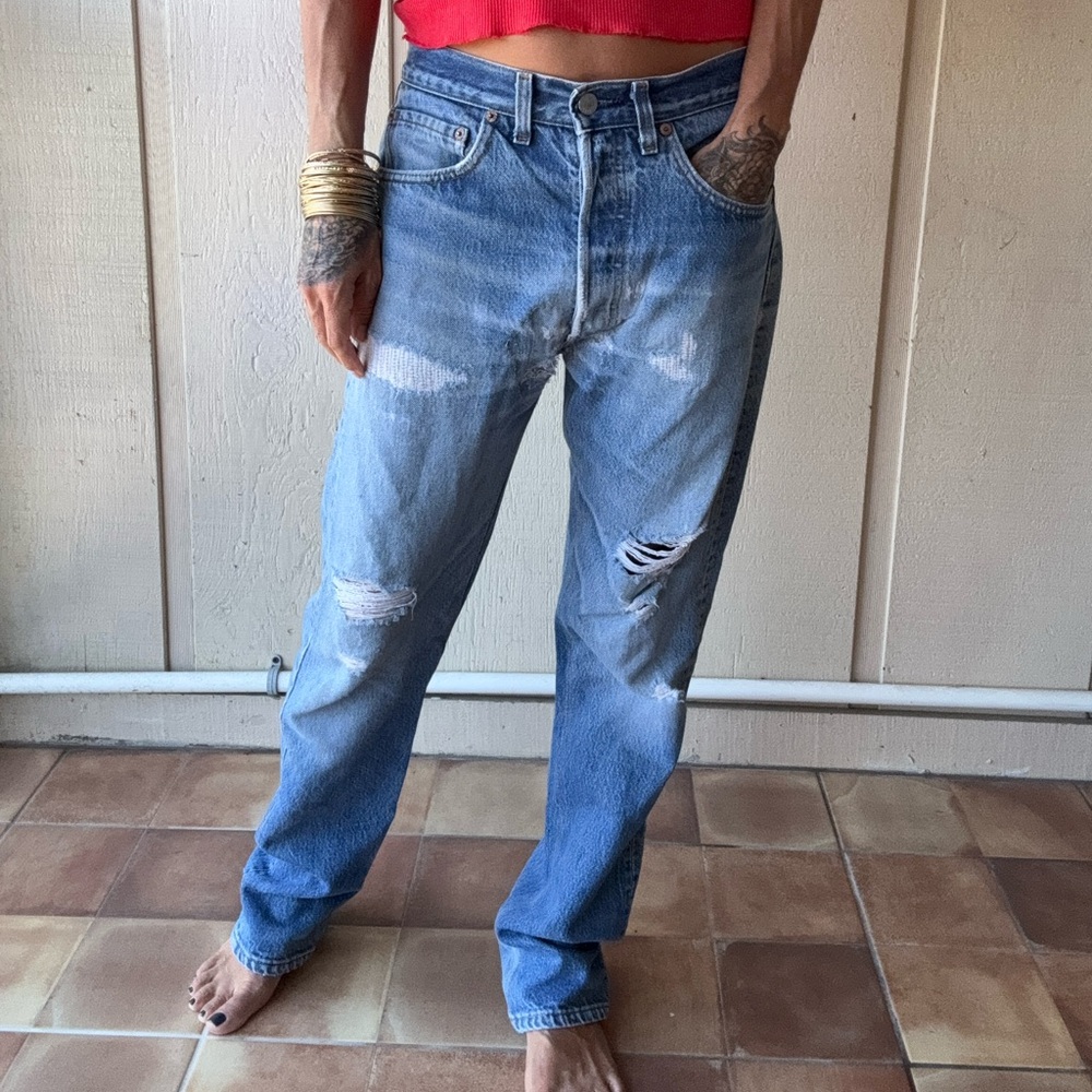 Vintage Levi's 501 Red tab ReMade Jeans Tag 30
